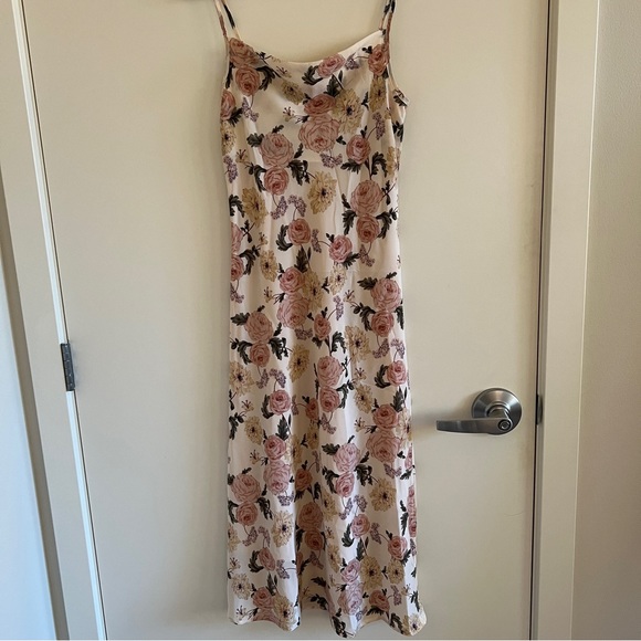 Simple Retro Floral printed slip dress - Picture 5 of 5